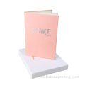 Diario rosado personalizado con caja